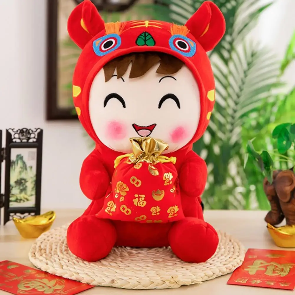 

Mascot Doll Fine Workmanship Lovely Soft New Year Decoration Gift Plush Doll