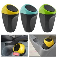 innovative mini car trash bin garbage can car sundries barrel durable car trash bucket abs plastic creative small storage bucket