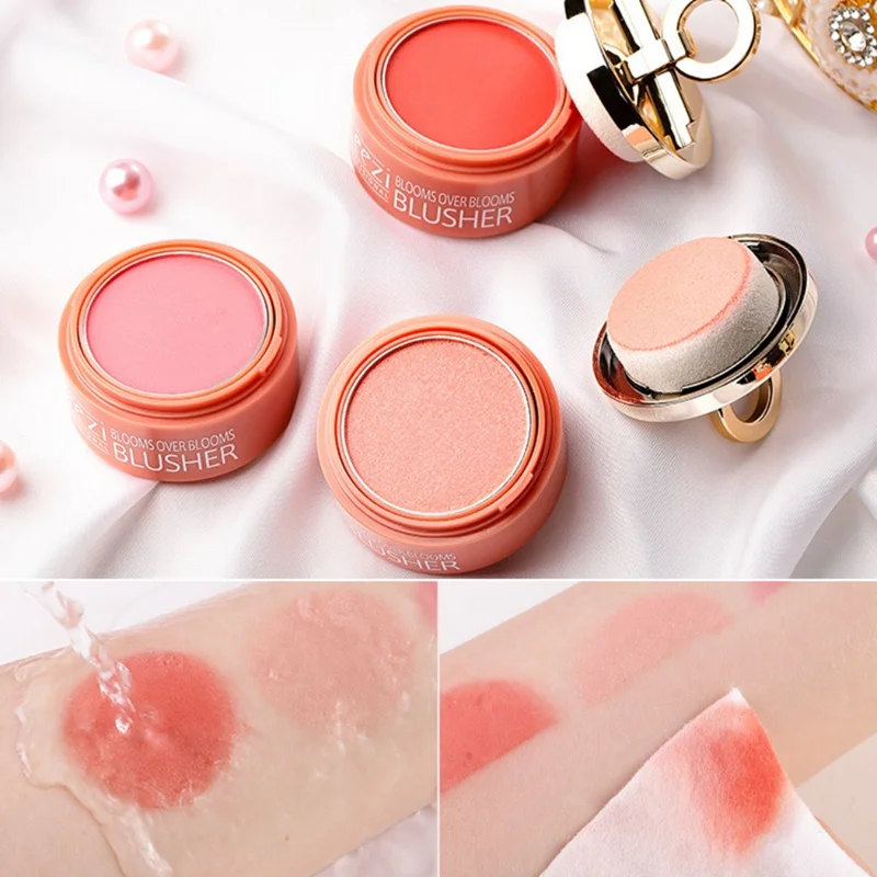 Румяна нежные шелковистые долговечные яркие водонепроницаемые для лица макияж