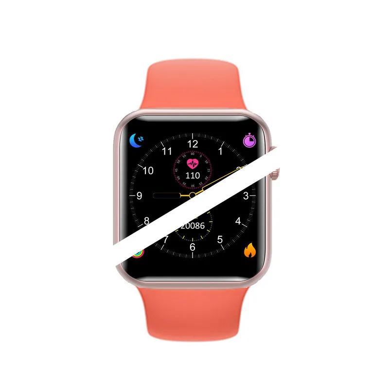 SmartWatch V6 Heart Rate Monitor waterproof Smart watch women man for IOS Apple iPhone Android phone PK watch 5 IWO 11/12 P68/70 - Цвет: gold orange
