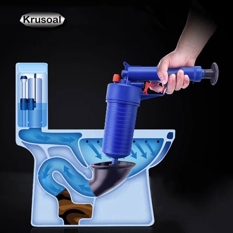 Sanitário de ar de Energia Pistola de Drenagem Tubo de Êmbolo Vaso Pistola Manual Entupimento Draga Removedor Chão Dreno Blaster Sanitários Pia Banho Cozinha Limpa