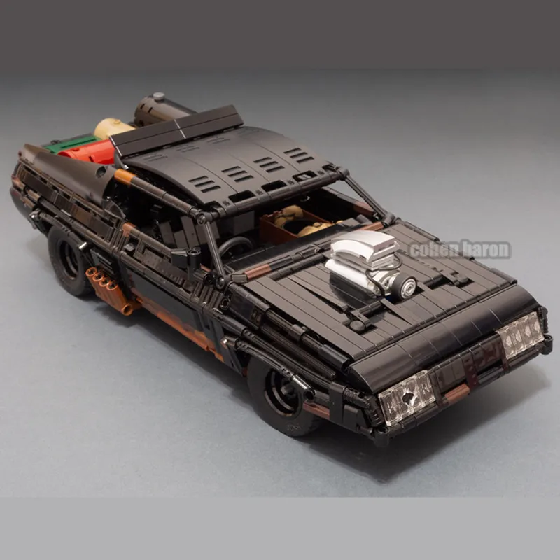 New 1510PCS Movie Series Mad Black Interceptor Max Muscle Car Supercar MOC-35846 Technical Building Blocks Bricks Toy Kid Gift | Игрушки и