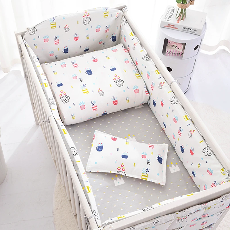 Комплект постельного белья для малышей бамперы кроватки хлопковая кровать с
