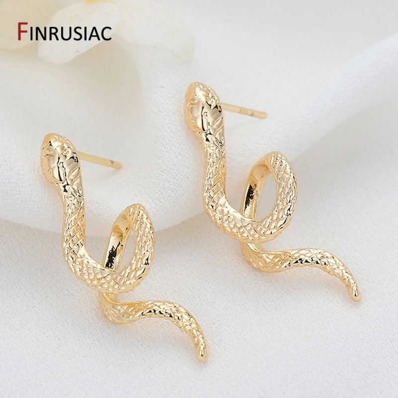 

New Design 14K Gold-Plated Snake Shaped And Ant Earrings, Women's Animal Personality Snake Earrings Jewelry Wholesale