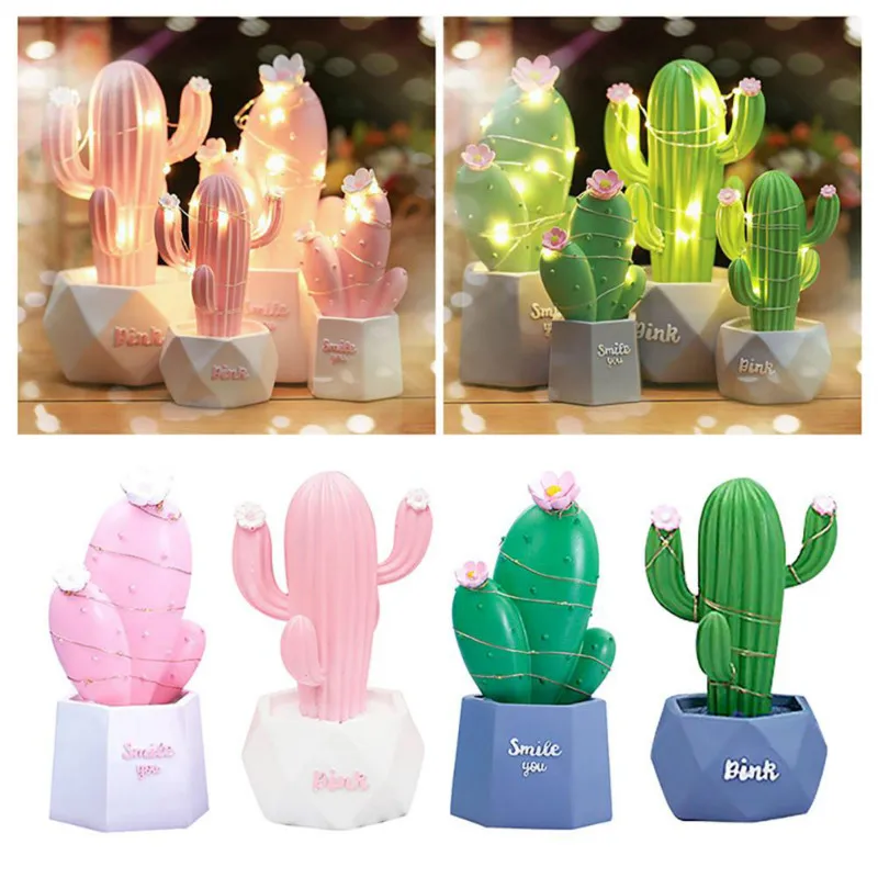 

Ins Cactus Led Tafellamp Roze Leuke Meisje Hart Droom Ster Lamp Kleine Creatieve Nachtlampje Slaapkamer Decoratie Kinderen gift