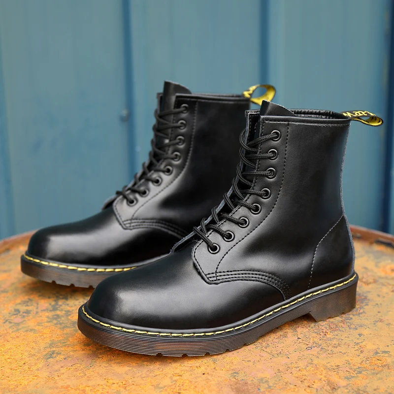 Мужские Роскошные Ботинки Martin модные дизайнерские зимние ботинки из натуральной