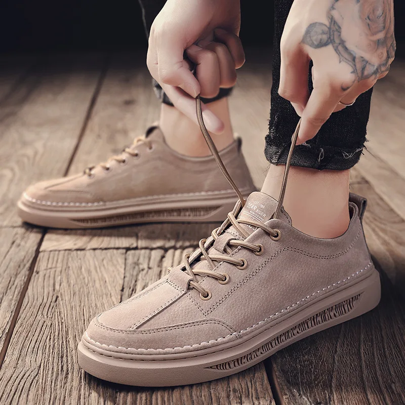 С постепенным увеличением Ремешок на щиколотке Для мужчин повседневная обувь из