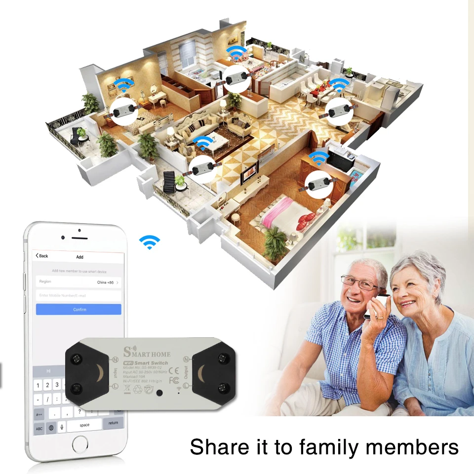 AC110V-240V WiFi умный Светильник Универсальный таймер выключателя беспроводной пульт дистанционного управления работает с Alexa Google Home умный дом