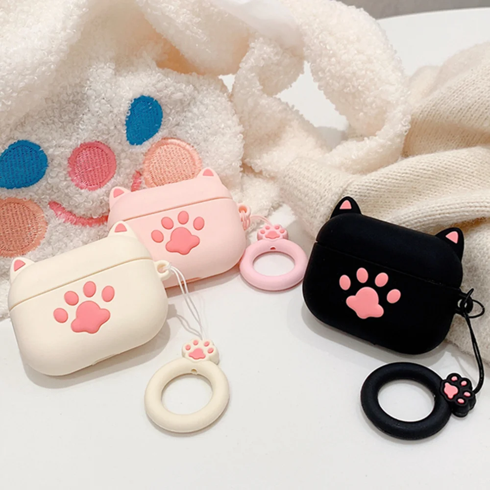 

3D Cute For Airpods Pro Case Wireless Bluetooth Cartoon Earphone Cases For Apple Air pods 3 Soft Silicone Cover with Finger Ring