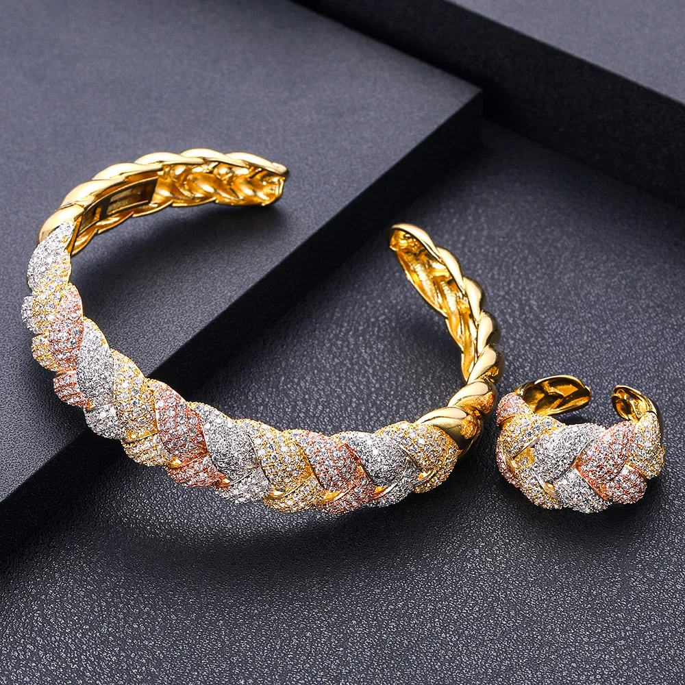 Jankelly Роскошный Уникальный Африканский браслет кольцо набор ювелирных изделий