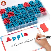 208pcs magnetic foam letters montessori classroom alphabets magnet board for kids spelling and learning toys for children gift