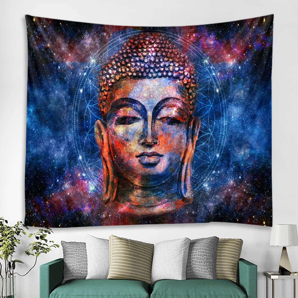 

Hot sale Buddha divination mythology tapestry wall dormitory decoration hanging cloth super large size optional