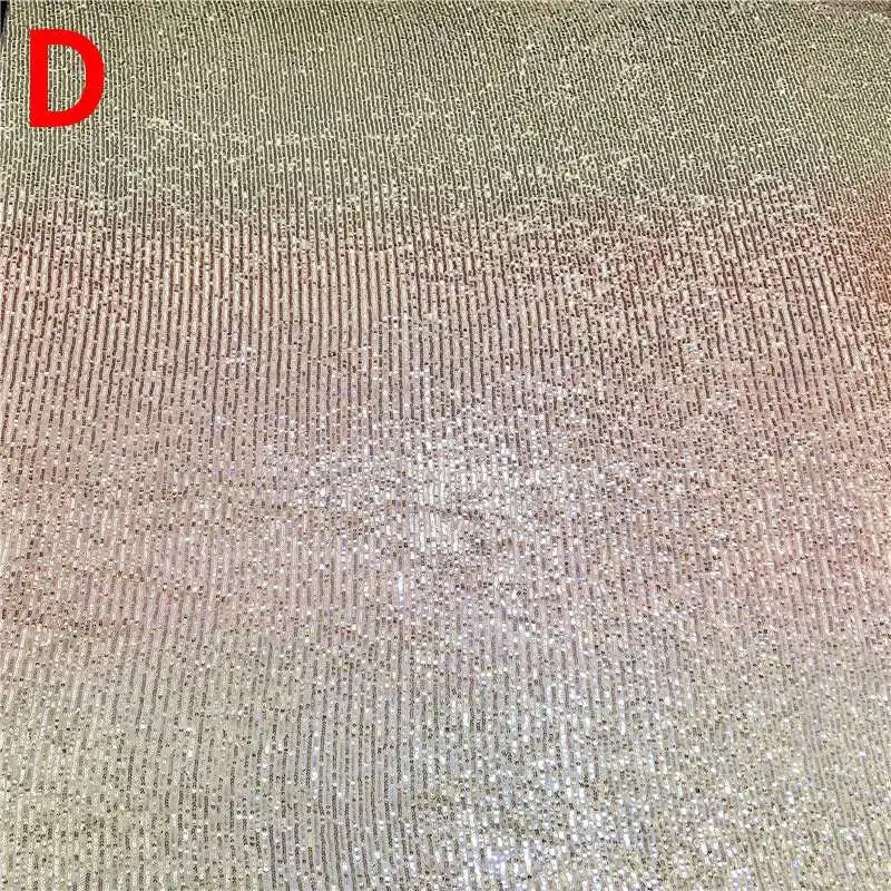 D GLace 1Y/Лот Новая мода зашифрованные градиентные Блестки Ткань для платье для девочки Свадебные украшения Аксессуары TX1301 - Цвет: D