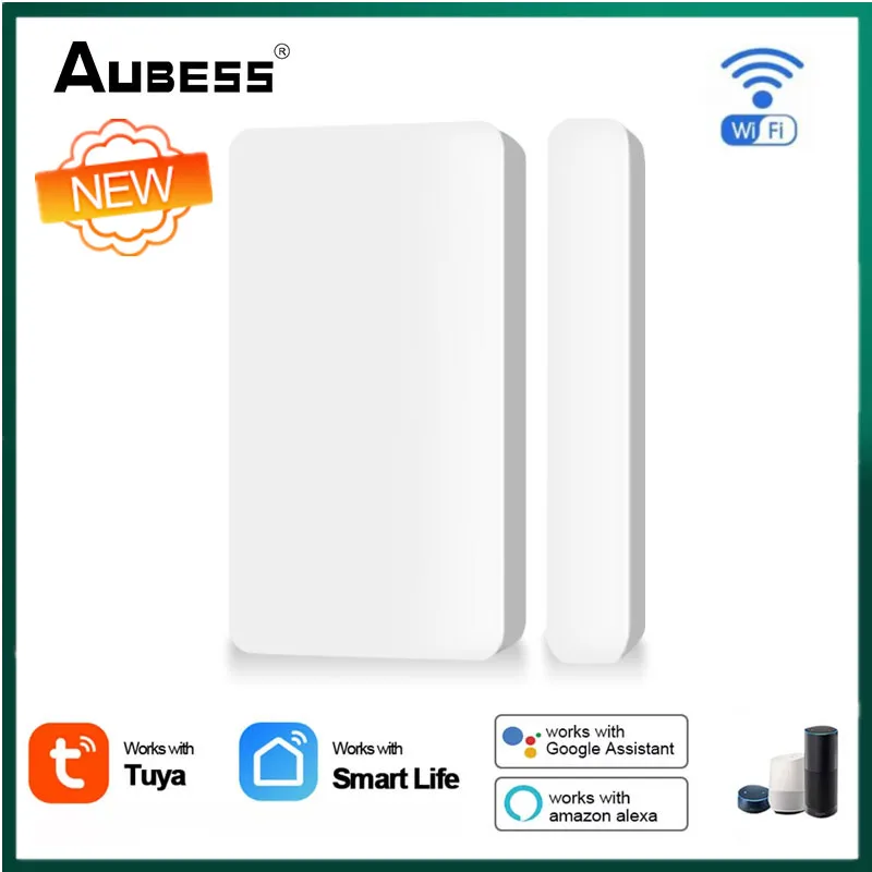 

Tuya Smart WiFi Door Sensor Door Open / Closed Detectors WiFi App Notification Alert/Sound Security Alarm With Alexa Google Home