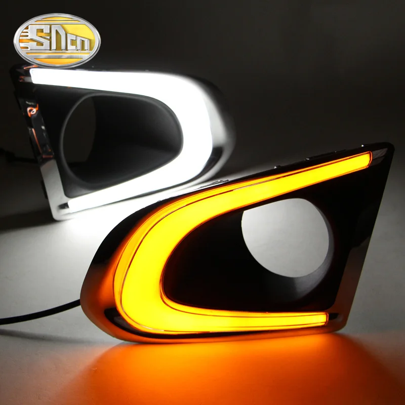 Светодиодный дневной светильник с желтым сигналом поворота LED DRL лампы 12V Для