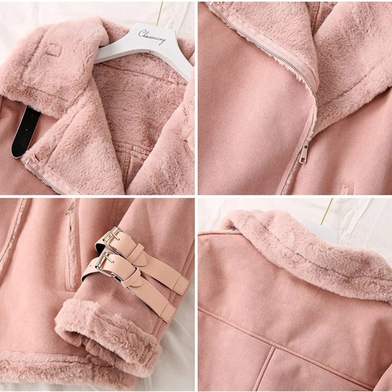 Женское замшевое пальто большого размера 5XL зимняя короткая куртка из