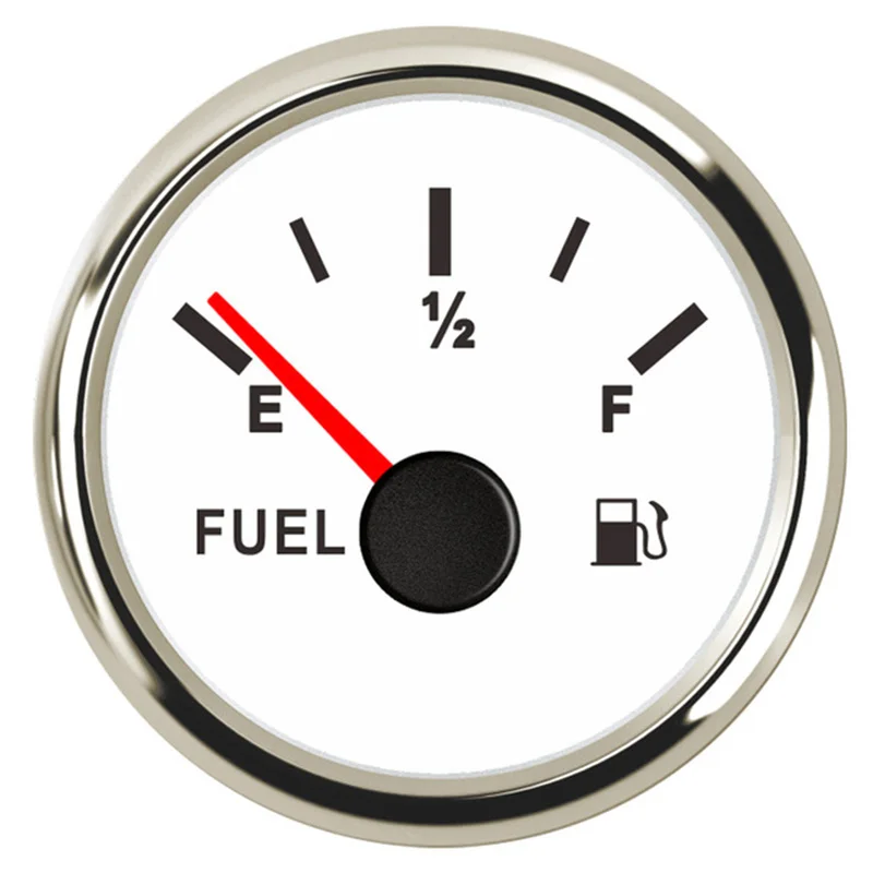 52 мм 2 дюйма индикатор уровня топлива 0 ~ 190 Ом с красной подсветкой E 1/2 F для лодки