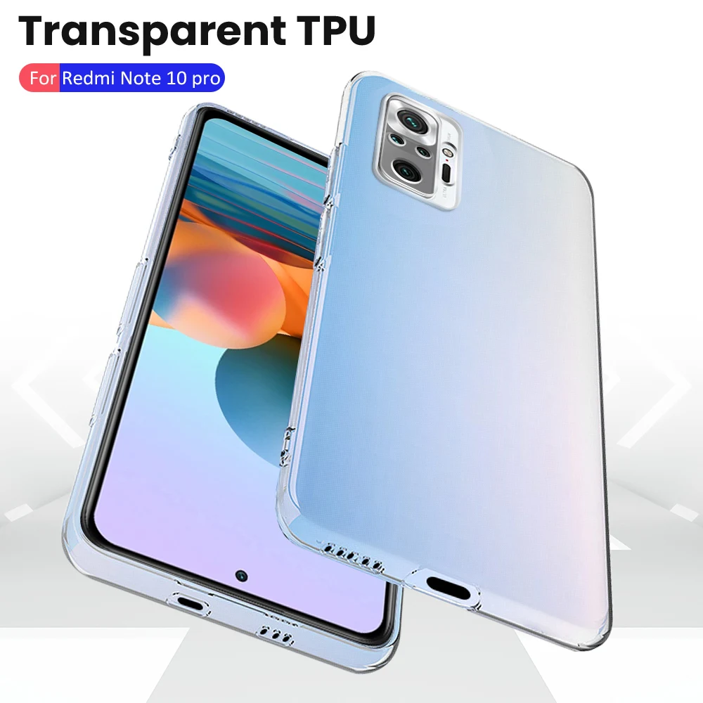 

Phone Case For Redmi Note 10 Pro s Max K 40 Pro Plus Transparent Cover For Xiaomi Mi 11 10s Poco F3 X3 Pro NFC Protective Shell