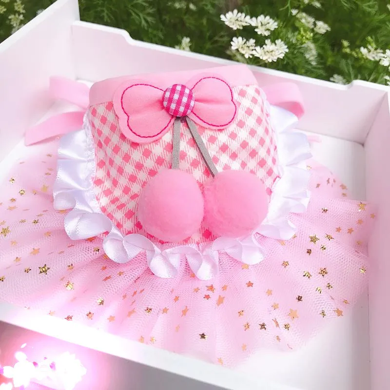 Ошейник для домашних питомцев с вишней кружевной ошейник маленьких собак кошек