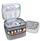 Сумка для переноски эфирного масла, 30 бутылок, портативная, большая емкость, двухслойная, для путешествий, коробка для хранения лака для ногтей