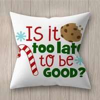 cartoon holiday gift pillowcase english word socks car print christmas decorations for home cushion cover 45x45cm
