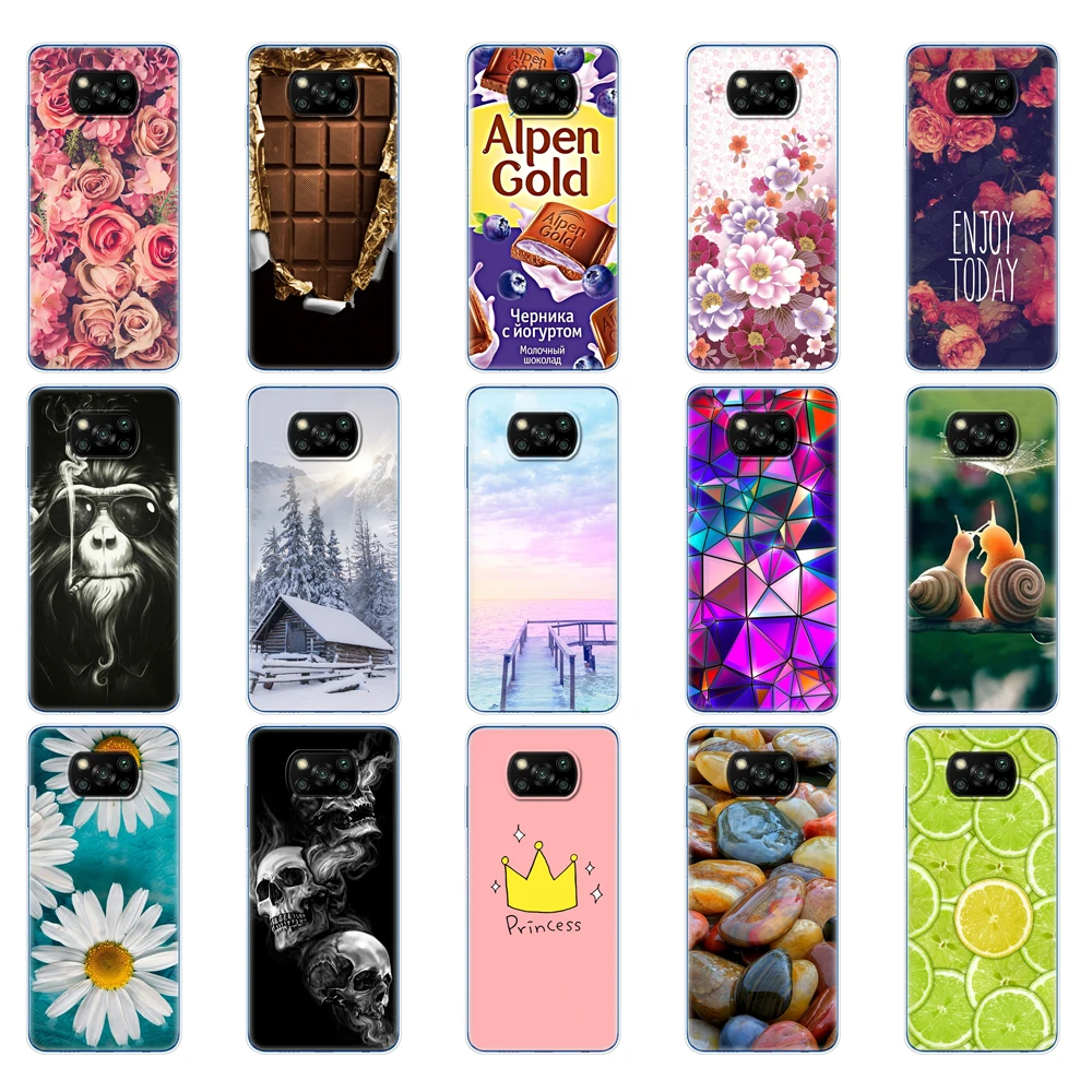 for xiaomi poco x3 nfc case silicon soft back for poco x3 pro cover tpu bumper for poco x 3 pocox3 nfc 6 67 global phone etui free global shipping