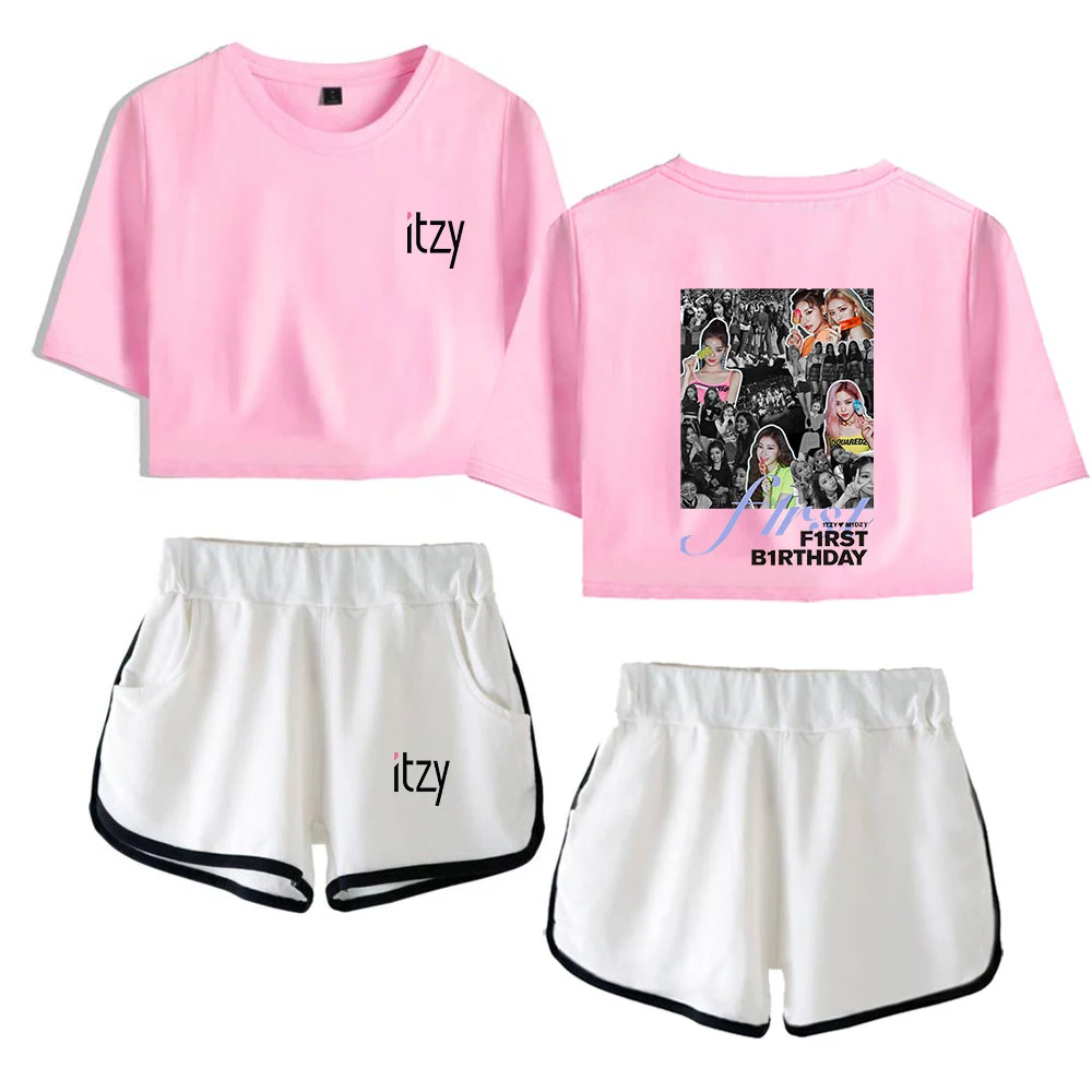 Женские комплекты с коротким рукавом ITZY IT'z Me Album укороченный топ + шорты
