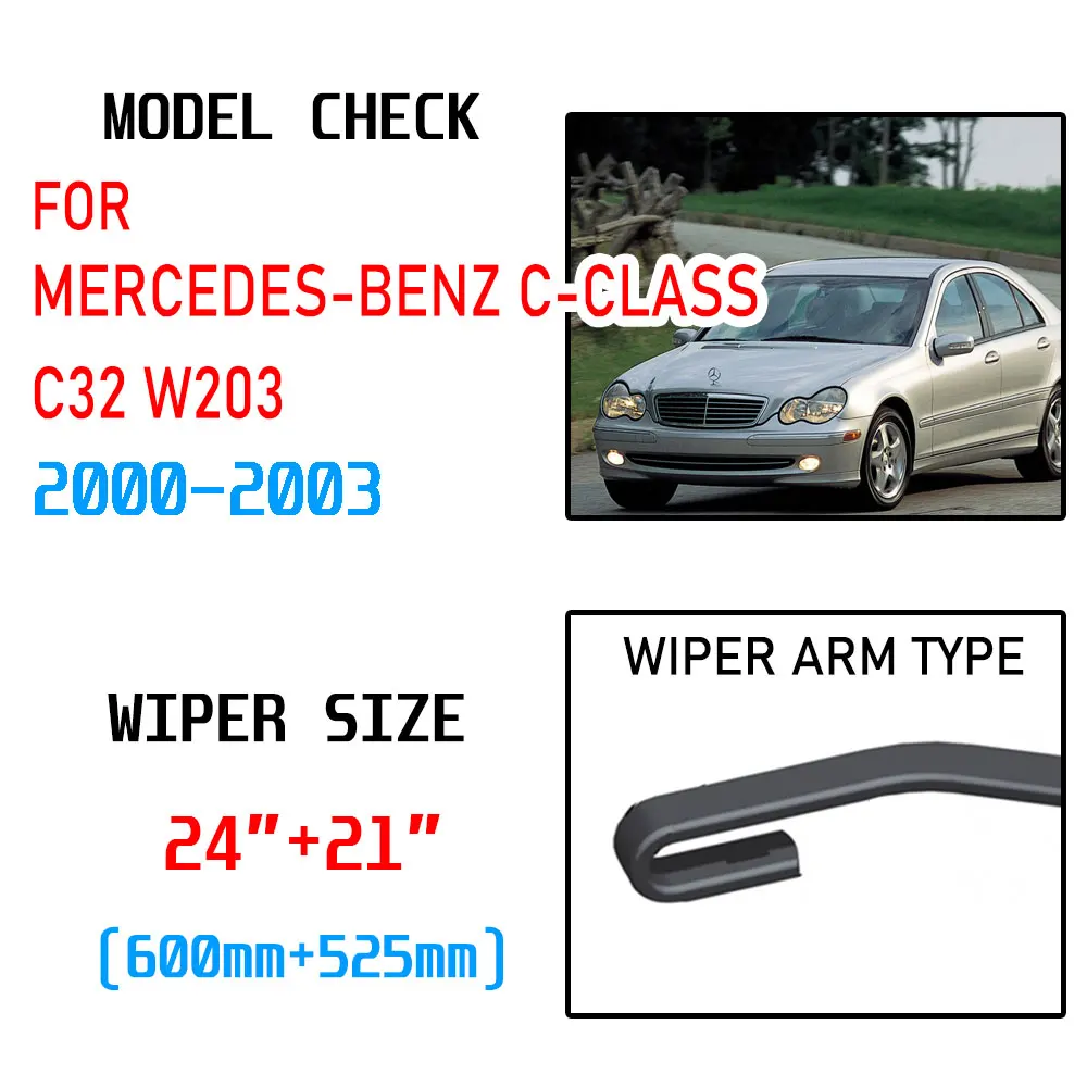 Для Mercedes Benz C Class C32 W203 2000 2001 2002 2003 Аксессуары лобовое стекло автомобиля