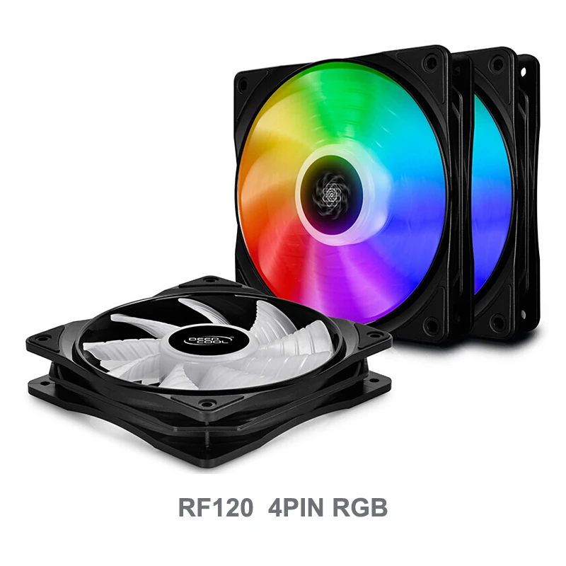 Вентилятор шасси Deepcool 12 см тихий вентилятор ЦП RGB охлаждения 3pin4pin радиатор кулер