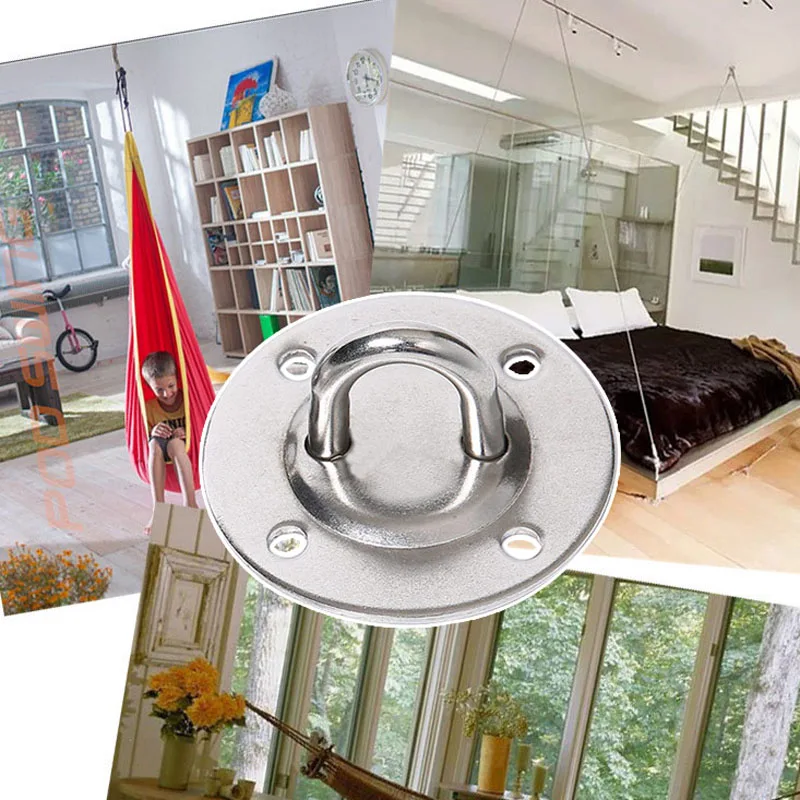 Ceiling Mount Anchor Stainless Steel Fixed Buckle Hammock Hanging Plate for Swing Strength Training JS21 | Обустройство дома