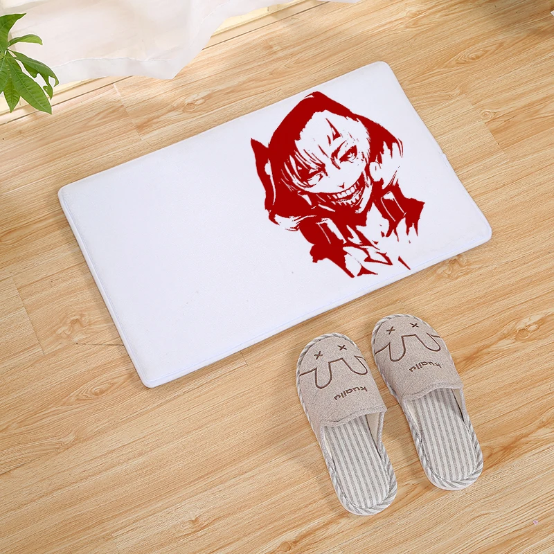 Коврик у двери из мультфильма «Токийский Гуль», кухонный ковер, гостиная, прихожая, вход в ванную комнату, нескользящий коврик для пола, домашний декор