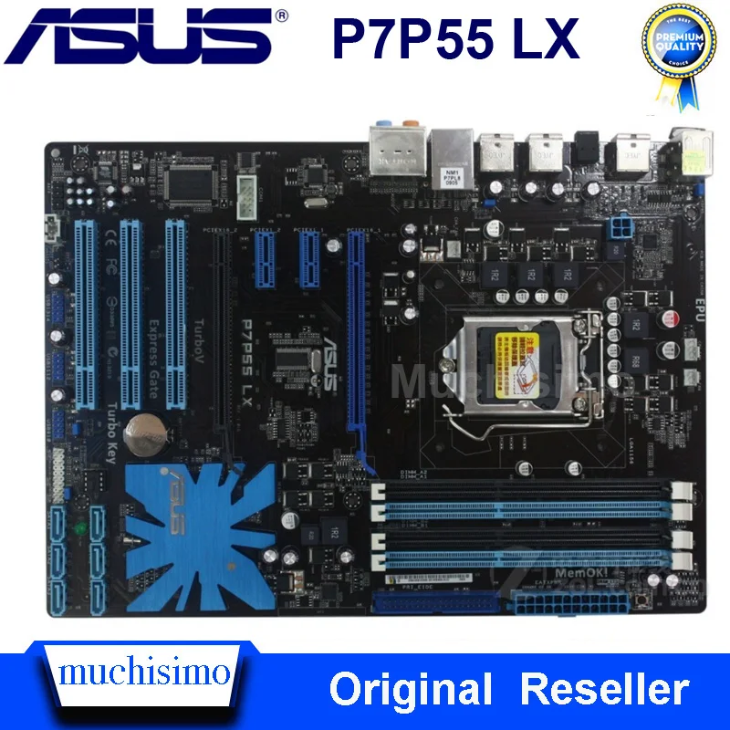 Разъем LGA 1156 для ASUS P7P55 LX материнская плата настольного компьютера P55 LGA1156 i3 i5 i7 DDR3 16