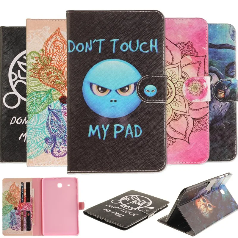 

Fashion Painted Flip PU Leather sFor Samsung Galaxy Tab E 9.6 Case For Samsung Galaxy Tab E T560 SM-T560 T561 Smart Cover Cases