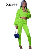 autumn sexy sport wear two piece set women halter bra crop top and pencil pants suits streetwear clubwear matching set outfits