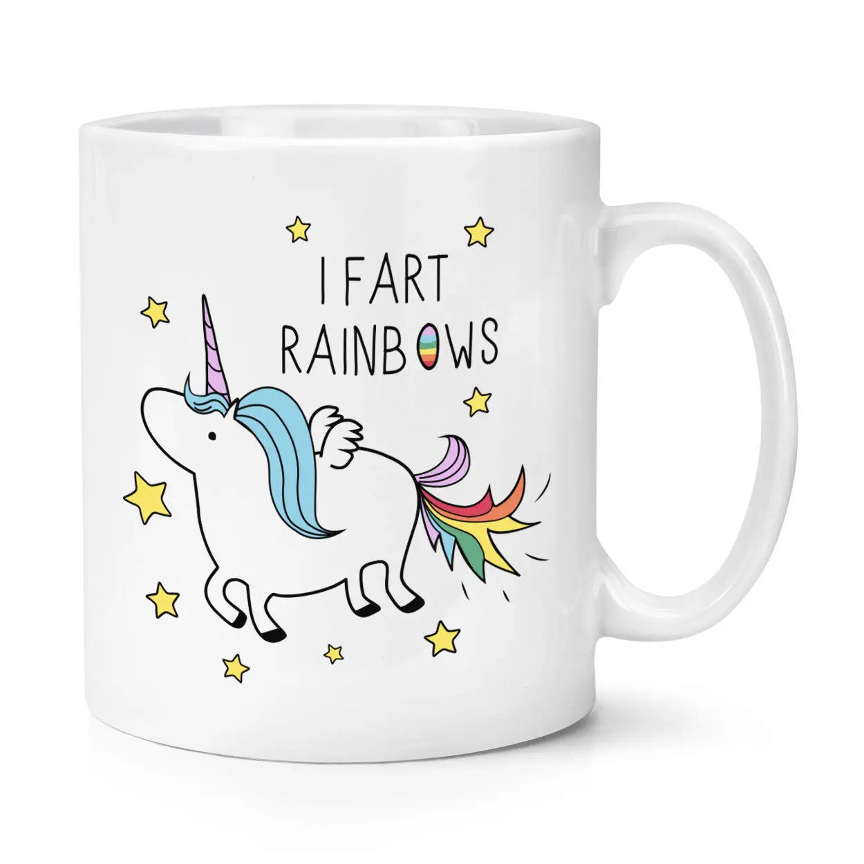 Единорог I FART Радуга чашка Волшебные звезды облака какашка блестящая