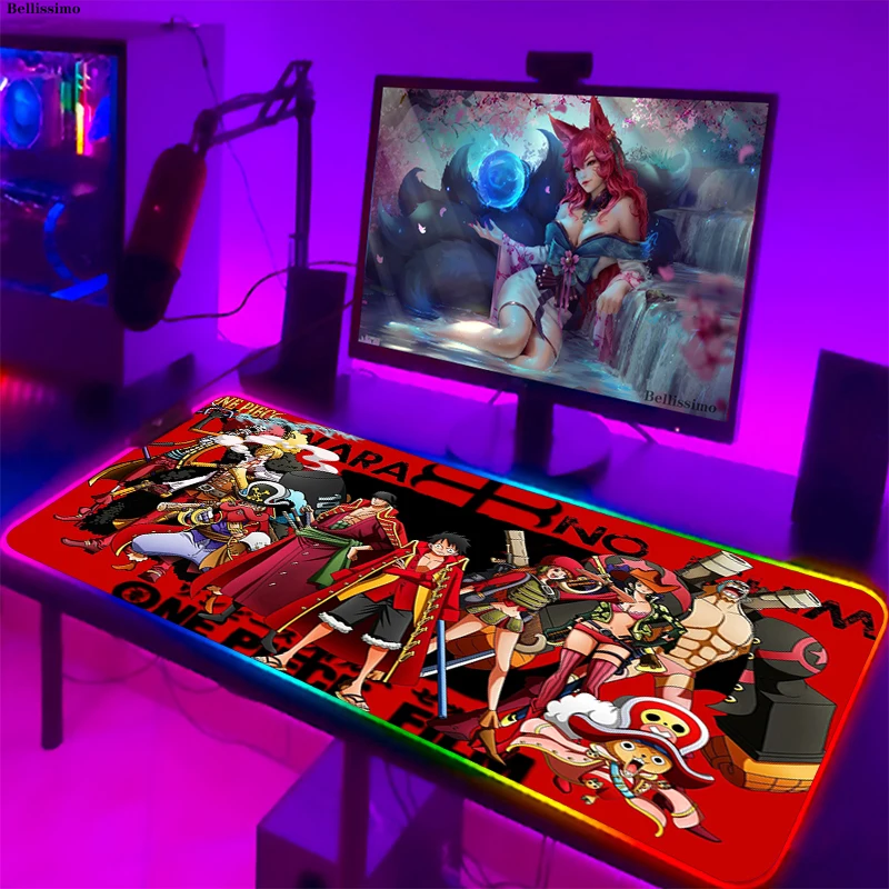 

Gaming Mouse Pad RGB Computer Extended Pad One Piece Mause Gamer Keyboards Accessories Mat Large Pads Backlit Mousepad Carpet