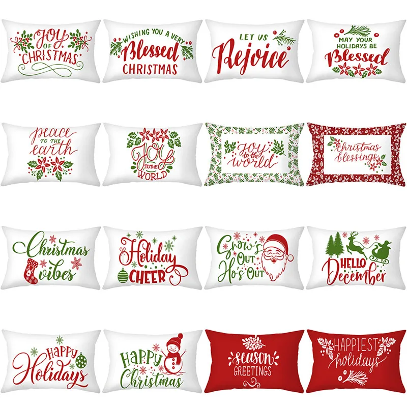 

30*50 см Рождественский Мягкий Чехол на подушку для дивана, поясная подушка, чехол для домашнего украшения, квадратный Чехол на подушку для ка...