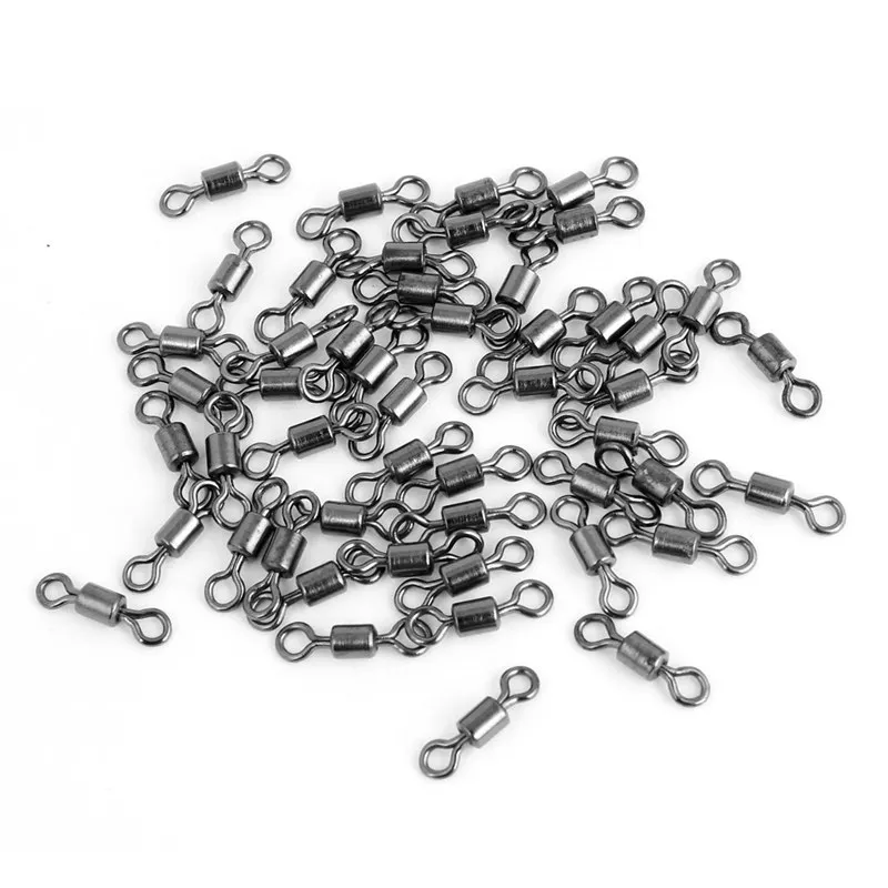 50 шт Черный тон из нержавеющей стали медная леска для крючка соединители|Удочки| |