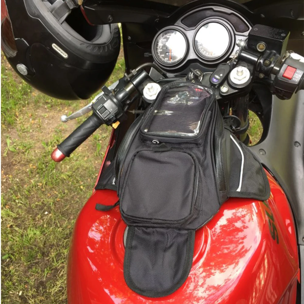 Motorcycle tank bag Oil Fuel Bag Magnetic moto saddle luggage Phone Bag Bigger Window suitcase enlarge