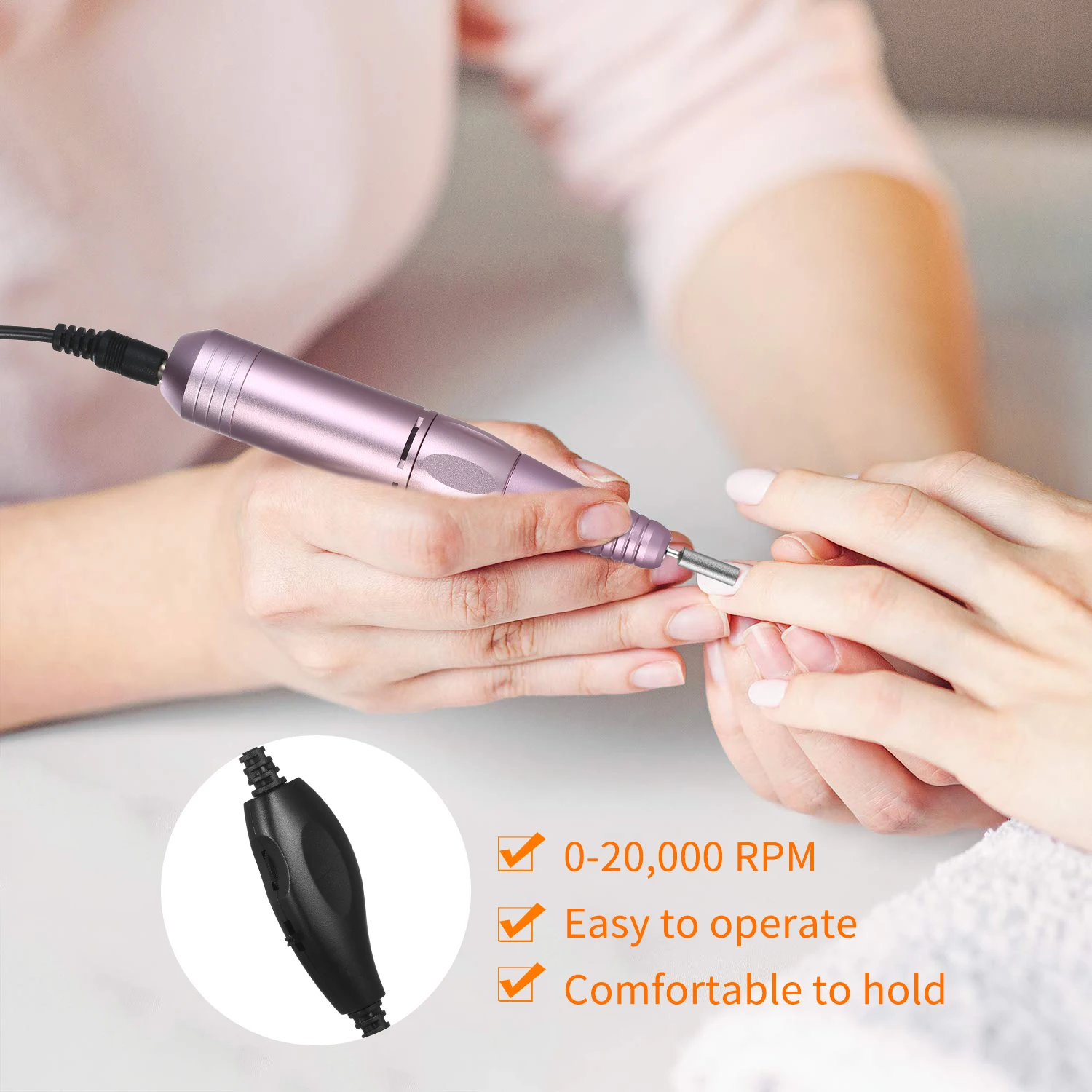 20000 ОБ/мин Мини Набор насадок для аппаратного маникюра пилочка ногтей маникюр