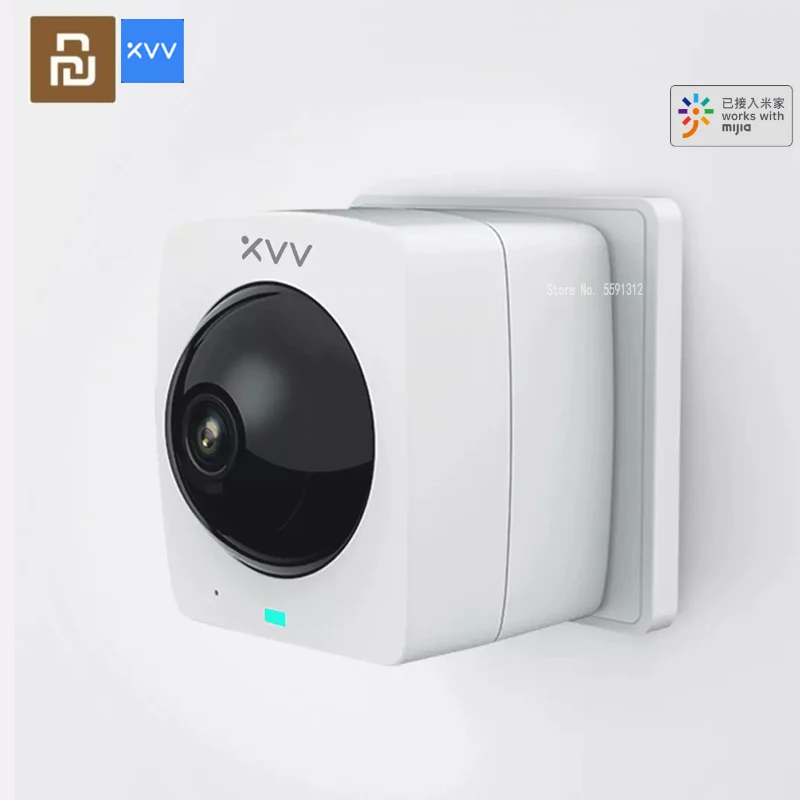 

Умная панорамная IP-камера Xiaovv HD 1080P 360, панорамная камера с Ии и гуманоидным обнаружением, ночная версия, работает с приложением Mijia