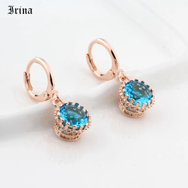 Винтажные серьги подвески для девочек 9 цветов из розового золота 585 пробы с