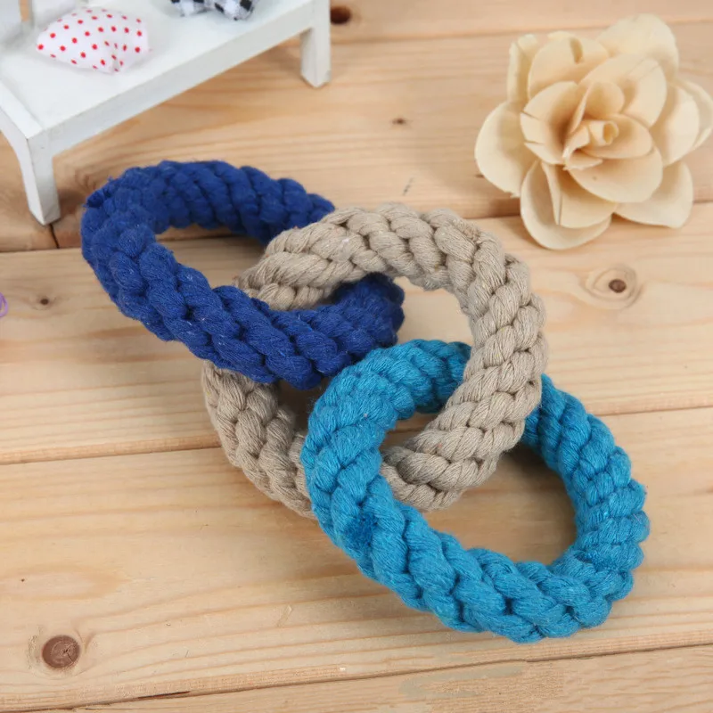 Хлопковая веревка плетеная игрушка собака щенок чистящие зубы жевательные