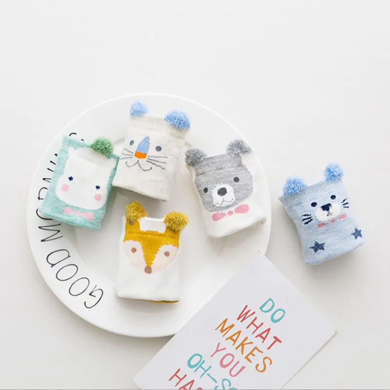 5 пар/упак. нескользящие носки тапочки для новорожденных с Хлопковые короткие