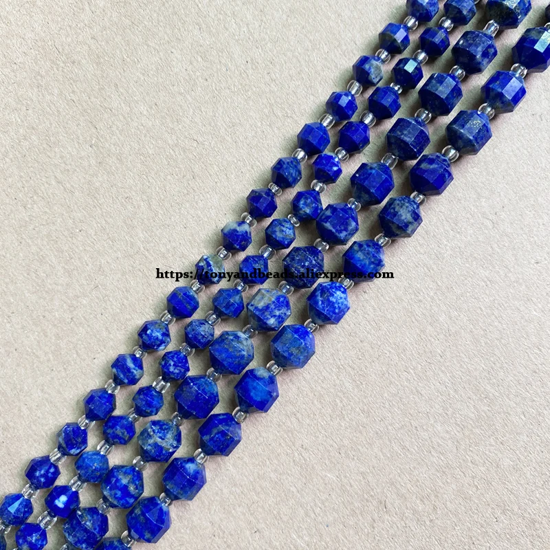 

Semi-precious Stone American Football Faceted AA Quality Lapis Lazuli 7" Round Loose Beads 6 8 10 mm