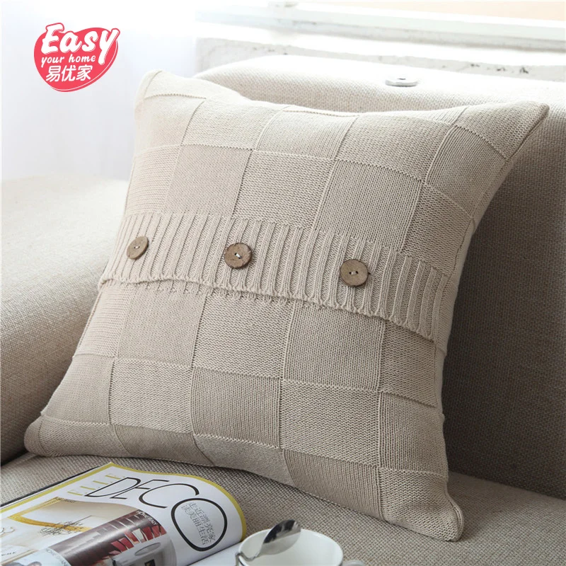 Вязаная подушка покрытие 100% из хлопка с эффектом памяти чехол размером 45*45 см