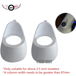Бесплатная доставка, 2,5 дюйма, 2 шт.лот, автомобильная аудиосистема, Высокочастотный динамик, перевернутая форма, двухсторонний автоматический кронштейн, пластиковая основа столба