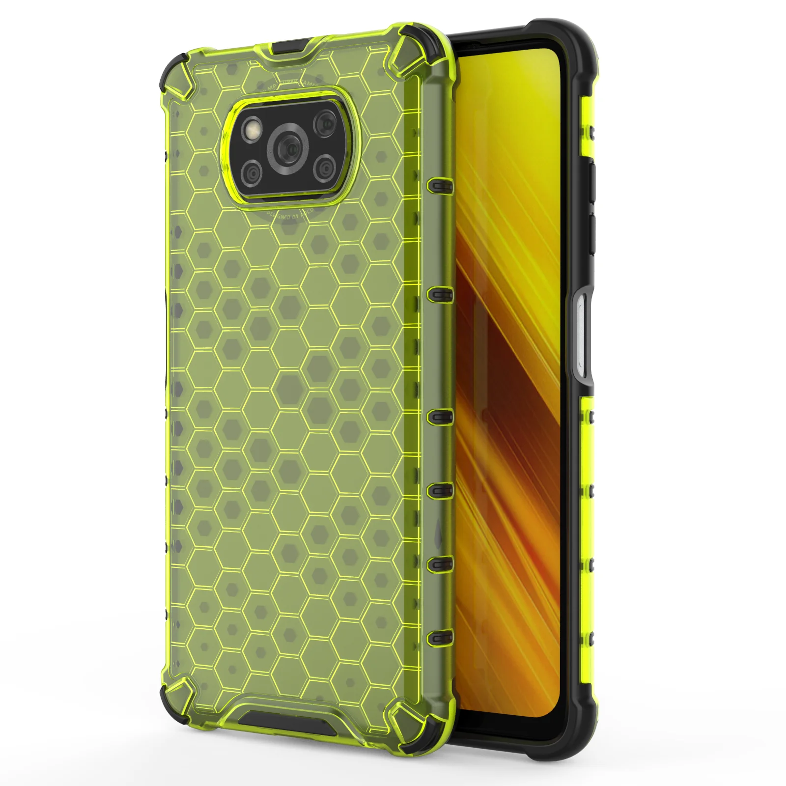 

Honeycomb Airbag Hybrid Shockproof Armor Transparent Case for Xiaomi Poco X3 X 3 Pro NFC GT F3 F2 M4 Pocophone X3pro X3nfc Cover