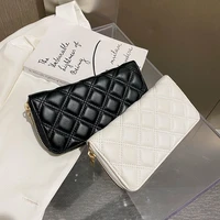 pu leather fashion women wallets large capacity luxury wallet trend lingge design coin purse simple money bag 2022