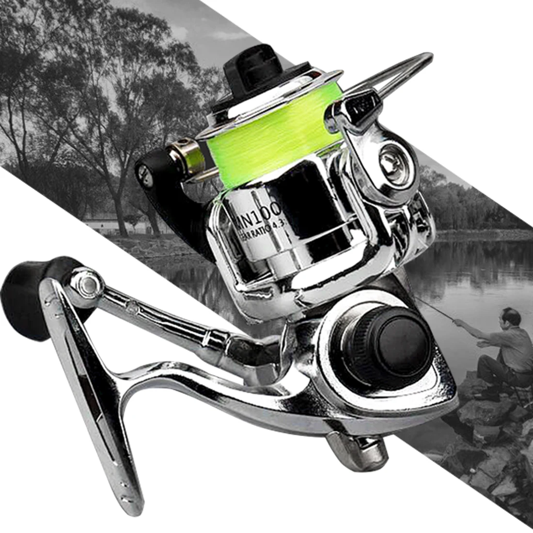 Карманная мини-Катушка для спиннинга 100 рыболовная снасть маленькая катушка 4 3: 1